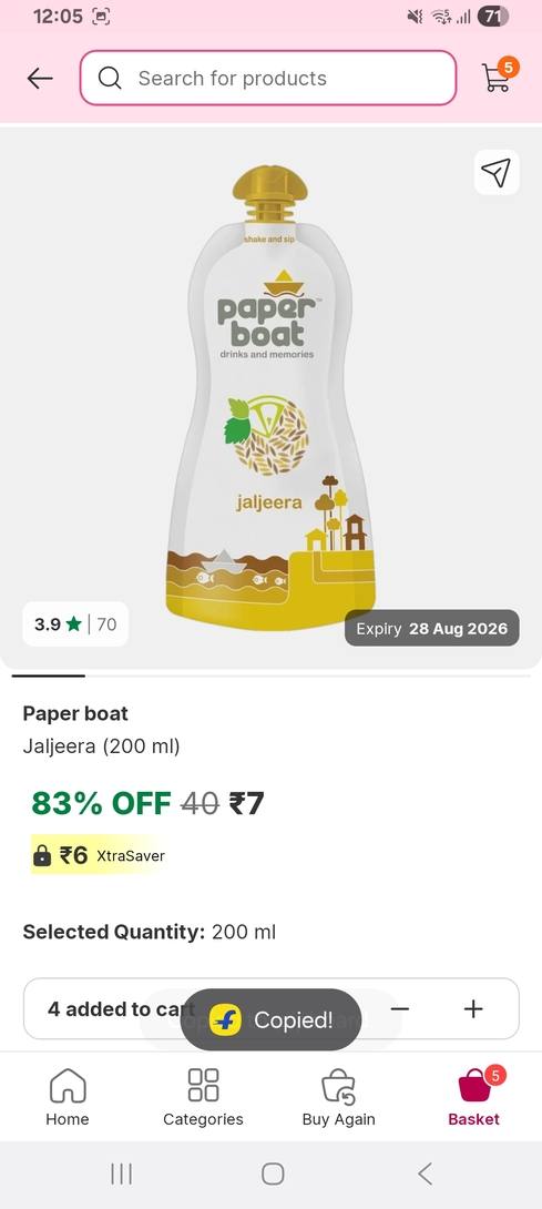 Paper Boat Jaljeera at 7