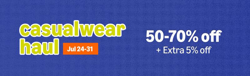 Amazon Casual Wear haul 50-70% off + Extra 5% off (Jul 24-31)