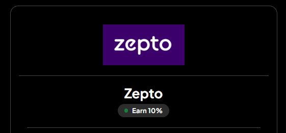 Zepto Gift Card |  10% cashback using on-points