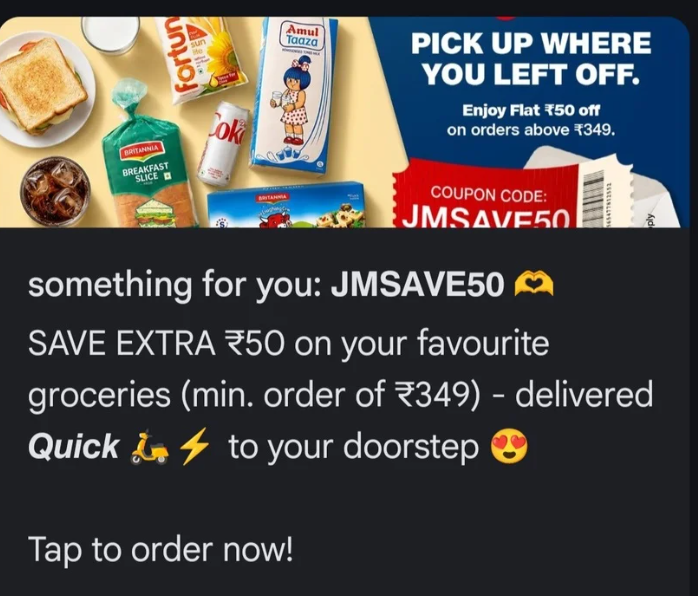JioMart Flat ₹50 OFF on ₹349+ Order — Other deal on RewardGuru